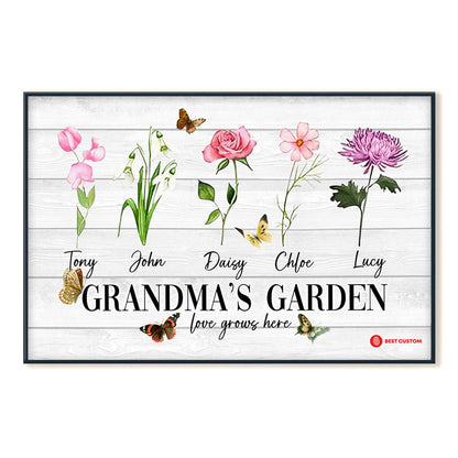 Birth Month Flower Canvas - Gift For Grandma mockupposter.jpg
