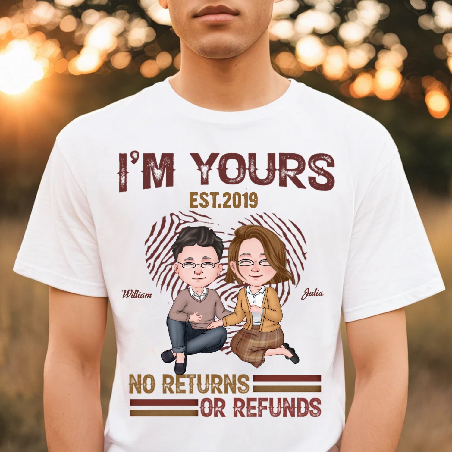 I'm Yours No Returns or Refunds - Anniversary Gifts, Gift For Couples, Husband Wife - Personalized Unisex T-shirt no_returns_refund_shirt_bn2.jpg