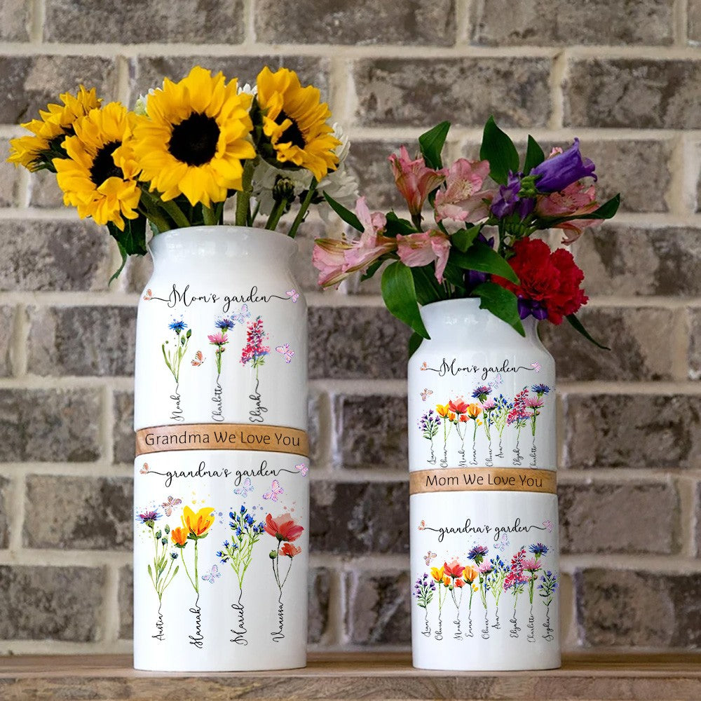 Personalized Grandma's Garden Outdoor Flower Pot With Grandkids Name and Birth Flower For Mother's Day p1_1_1_1.jpg