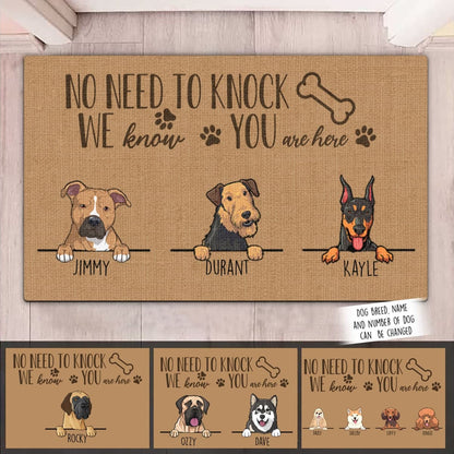 No Need To Knock We Know You Are Here Personalized Dog Doormat photo_2022-03-01_14-38-11.jpg