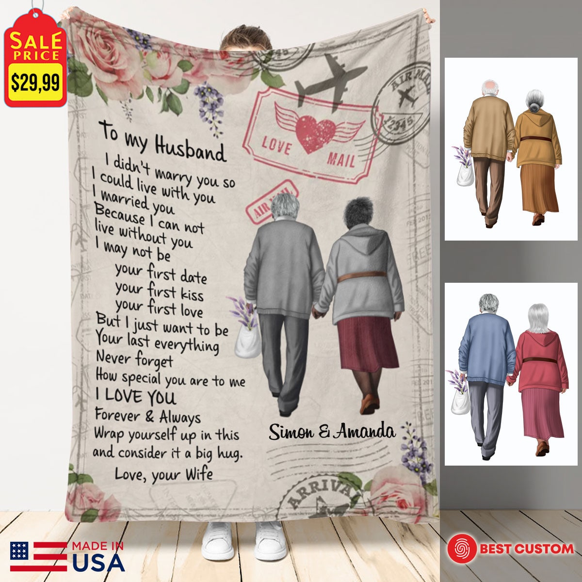 To My Wife I Love You Personalized Blanket - Gift For Couple photo_2022-09-08_16-36-20_9baefc19-6e73-4518-b9fc-a1f1df78cebe.jpg
