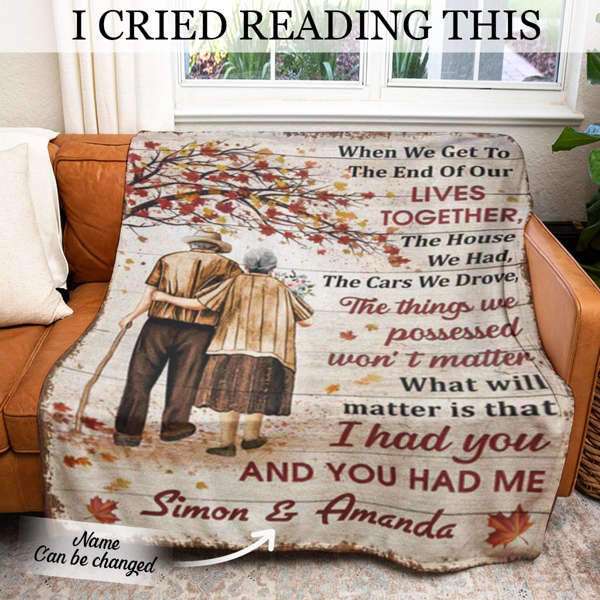 Old Couple Lives Together Personalized Blanket - Gift For Couple photo_2022-12-1317.09.13.jpg