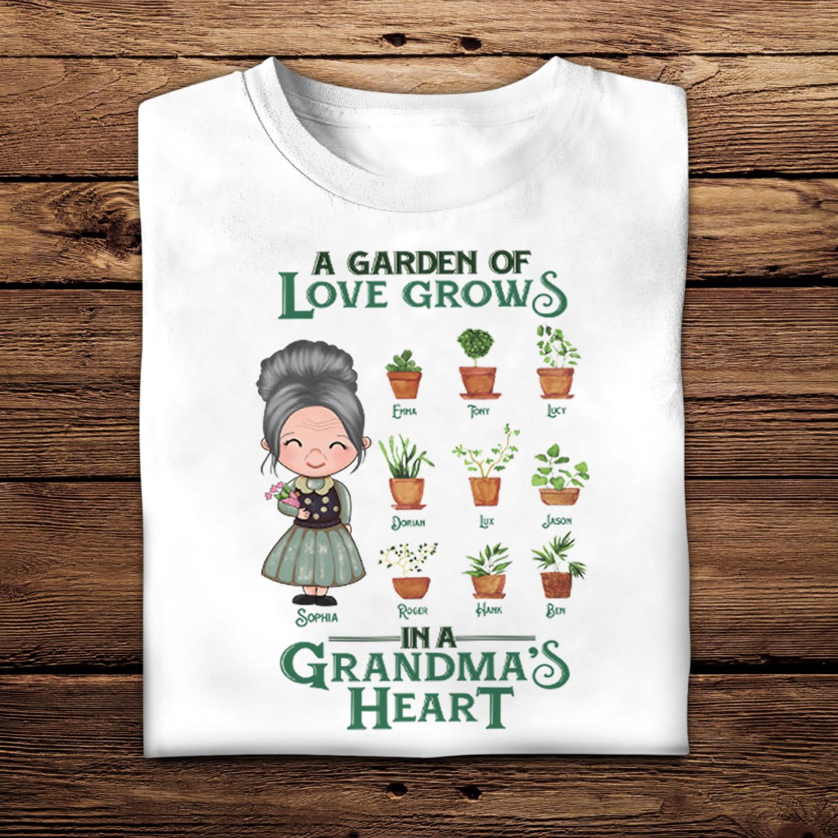 Grandma's Garden - Personalized Shirt - Loving, Birthday Gift For Grandma Apparel - Gift For Grandma photo_2023-02-07_16-45-46.jpg