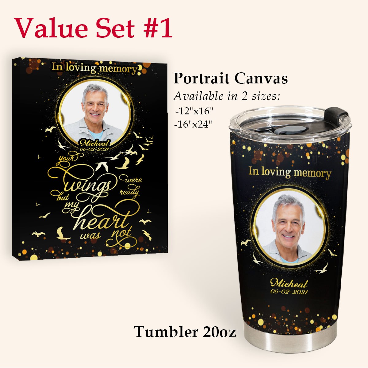 My Heart Was Not Ready Personalized Photo Tumbler Memorial photo_2023-03-03_17-03-12.jpg