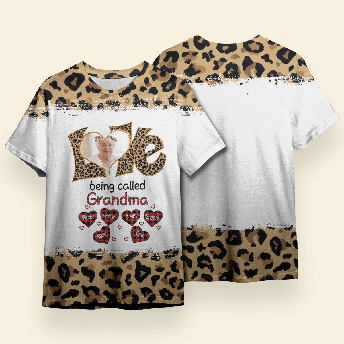 Colorful Leopard Grandma Sweet Plaid Heart Kids - Personalized 3D Shirt - Gift For Grandma, Mother's Day, Birthday Gift photo_2024-03-14_10-48-15.jpg