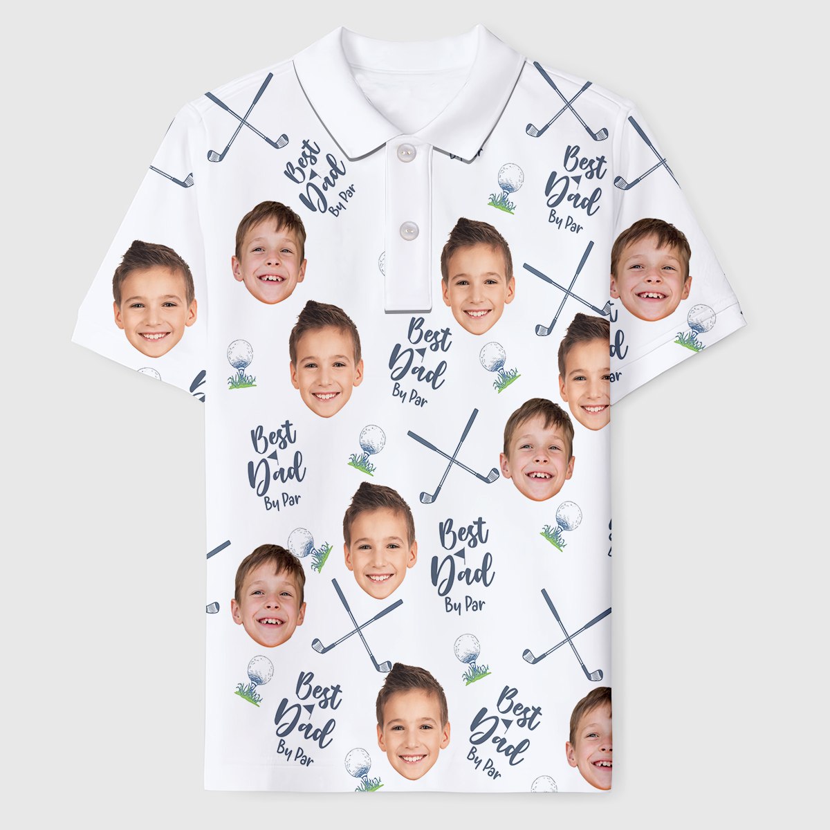 Best Dad By Par Personalized Polo Shirt with Face, Customized Polo for Golfer, Great Gift for Dad, Father, Golf Gift for Men, Golf Shirt photo_2024-07-03_09-26-10.jpg