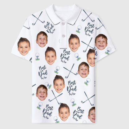 Best Dad By Par Personalized Polo Shirt with Face, Customized Polo for Golfer, Great Gift for Dad, Father, Golf Gift for Men, Golf Shirt photo_2024-07-03_09-26-10.jpg