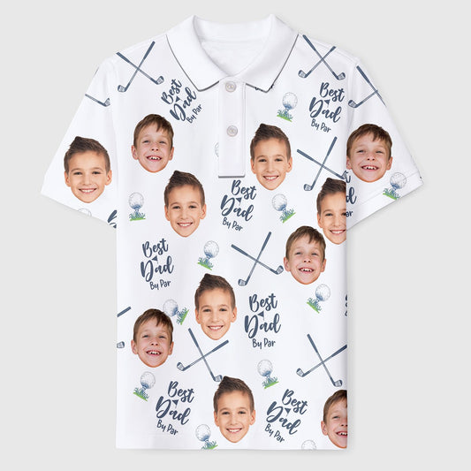 Best Dad By Par Personalized Polo Shirt with Face, Customized Polo for Golfer, Great Gift for Dad, Father, Golf Gift for Men, Golf Shirt photo_2024-07-03_09-26-10.jpg