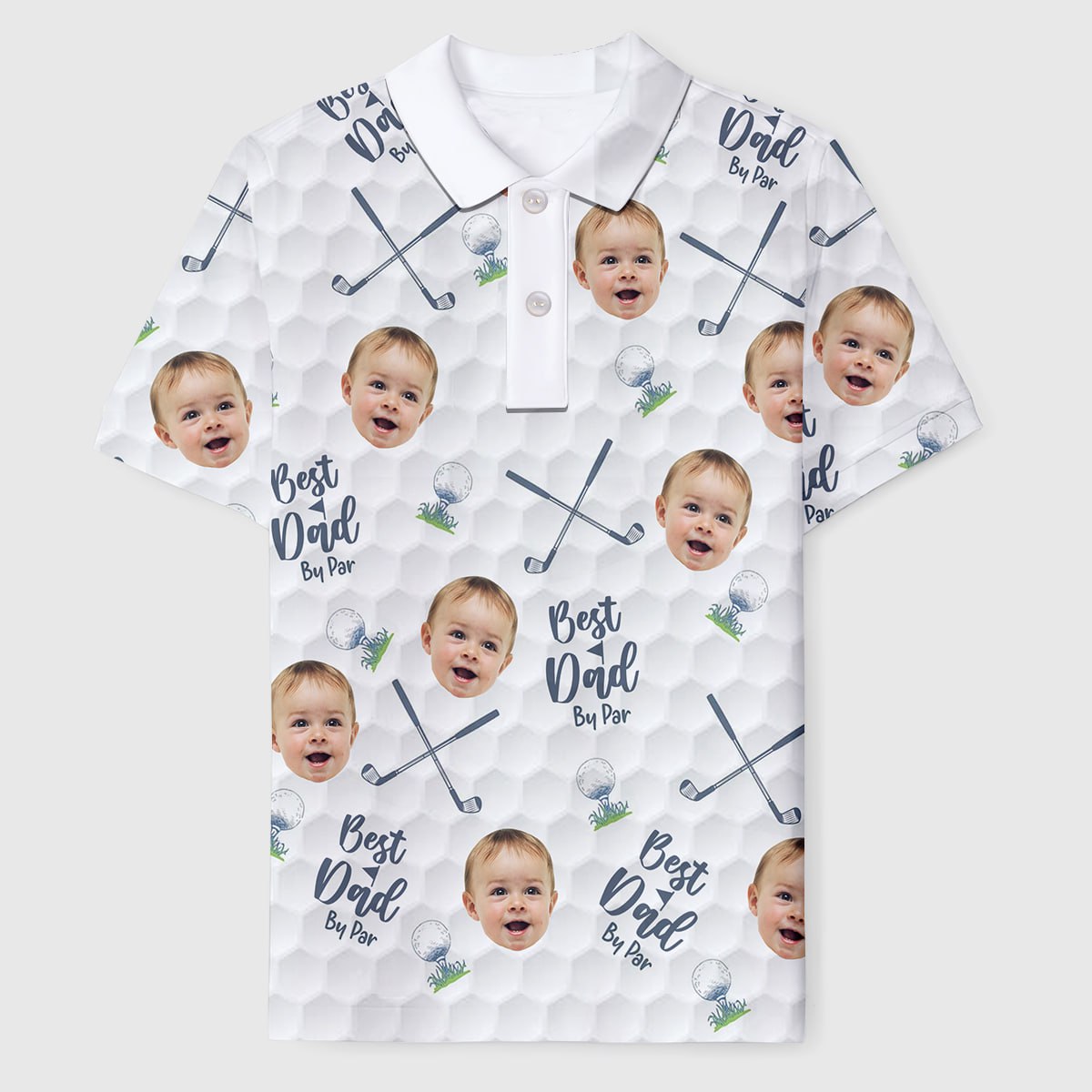 Custom Face Kids Photo Polo Shirt, Custom Best Dad By Par Polo Shirt For Dad, Father's Day Gift For Dad, Father, Shirt Gift For Golf Lover photo_2024-07-03_09-36-30.jpg