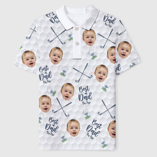 Custom Face Kids Photo Polo Shirt, Custom Best Dad By Par Polo Shirt For Dad, Father's Day Gift For Dad, Father, Shirt Gift For Golf Lover photo_2024-07-03_09-36-30.jpg