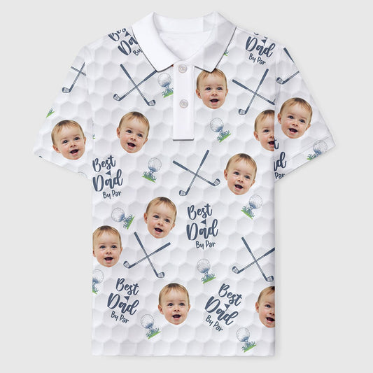 Custom Face Kids Photo Polo Shirt, Custom Best Dad By Par Polo Shirt For Dad, Father's Day Gift For Dad, Father, Shirt Gift For Golf Lover photo_2024-07-03_09-36-30.jpg