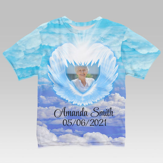 Memorial Cloud Wings Personalized Photo 3D All Over Print Shirt Memorial photo_2024-07-26_16-04-20.jpg