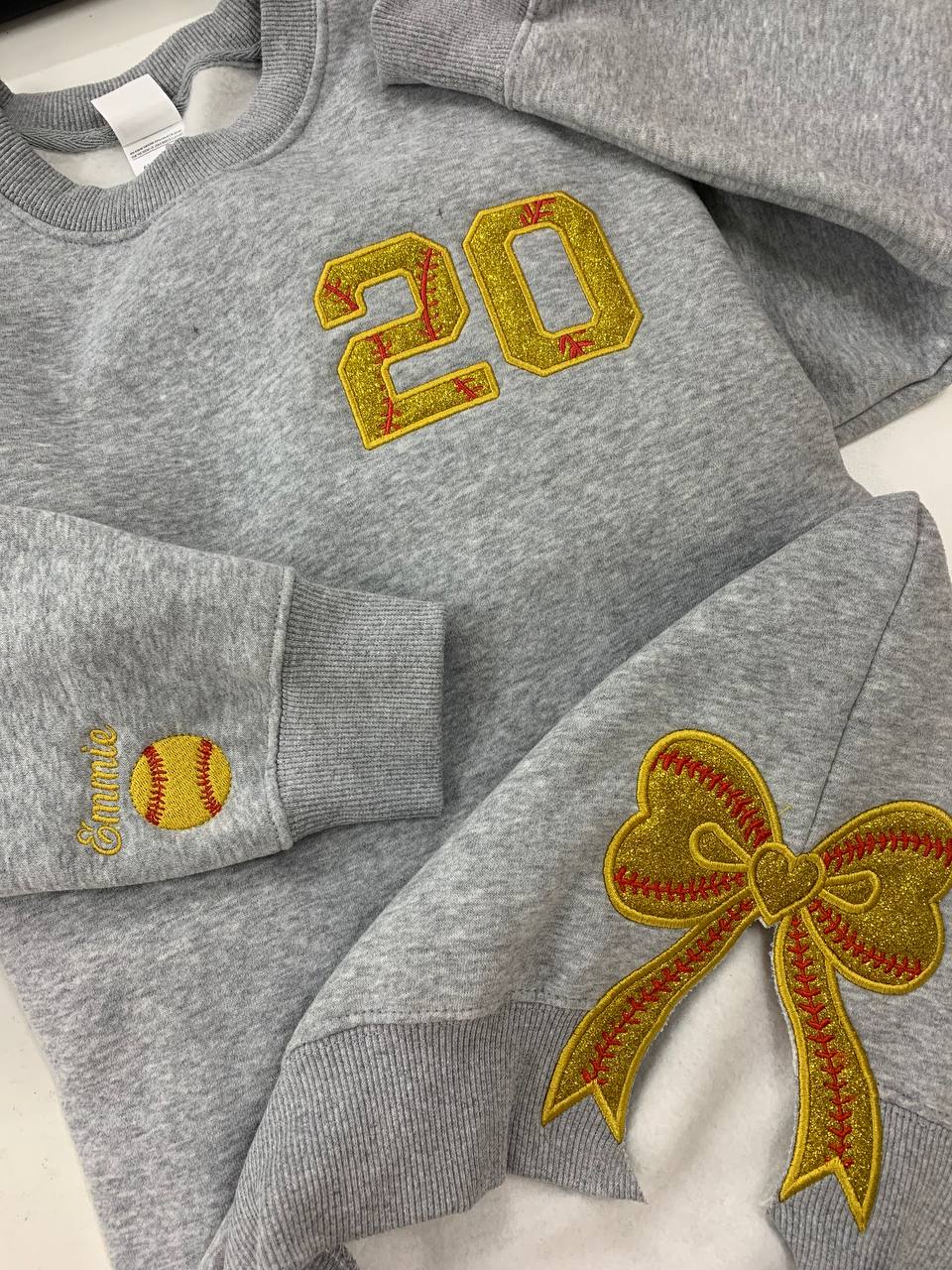 Personalized Bundle Sport Side Bow Applique Side Bow Machine Embroidery Sweatshirt, Baseball Embroidered Sweatshirt, Volleyball/Football/Soccer/Softball Embroidered Sweatshirt photo_2024-11-13_16-14-04.jpg