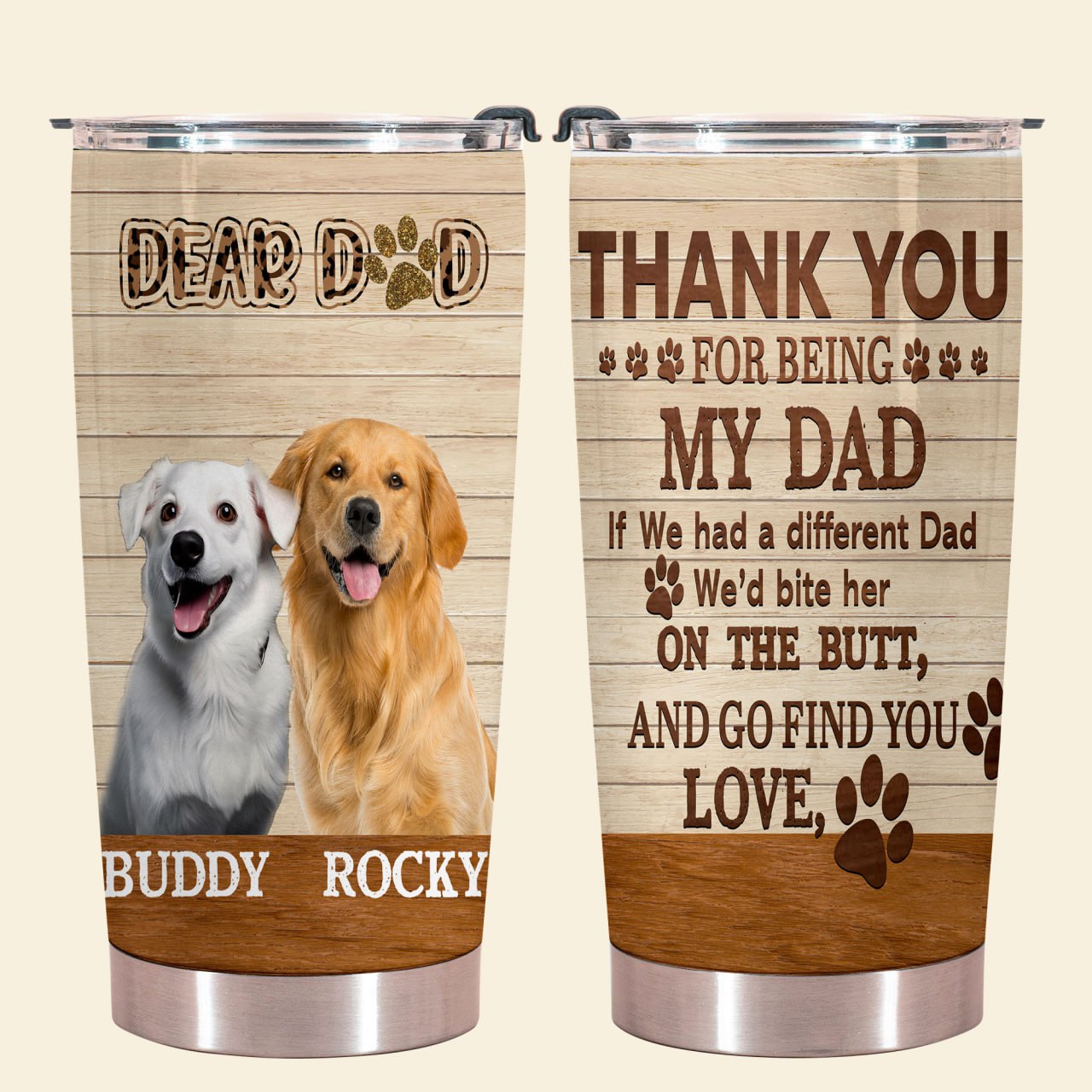 Bite The Butt - Personalized Custom Dog Photo Tumbler photo_2_2024-03-20_11-28-52.jpg
