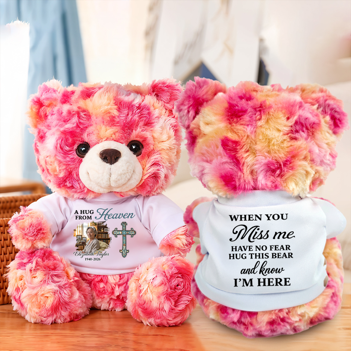Hug This Bear Cross - Personalized Teddy Bear