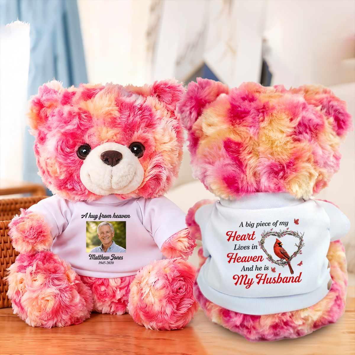 A Big Piece Of My Heart Lives In Heaven Teddy Bear