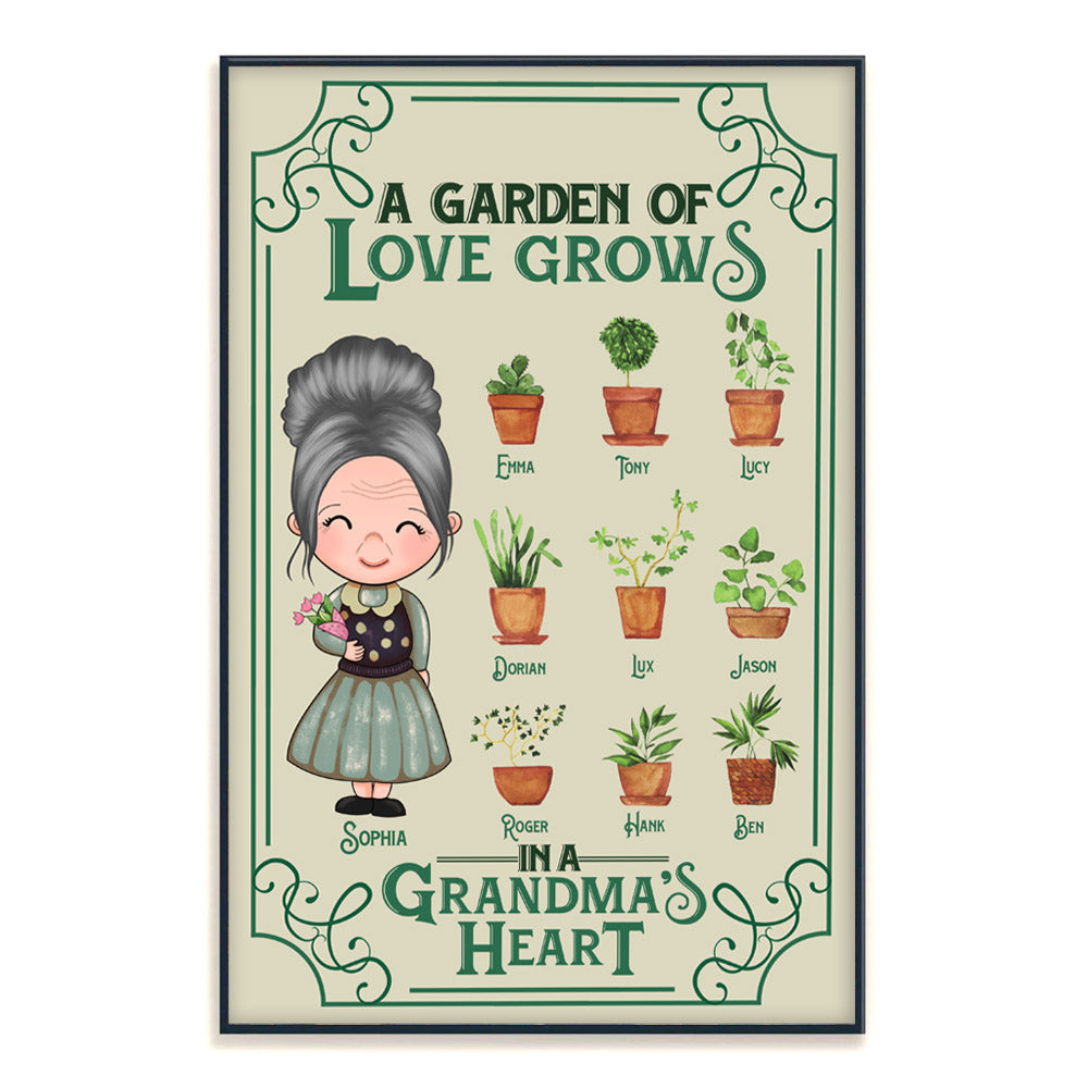 A Garden Of Love Grows In A Grandma's Heart - Personalized Canvas - Gift For Grandma posterpreview_ceaafef4-826c-48c5-ae58-b1775ecec598.jpg