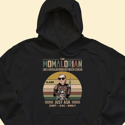 Custom Shirts With Pictures On Them - Momalorian - Funny Mother's Day Birthday Gift For Mom preview-hoodie-shirt-2d.jpg
