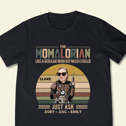 Custom Shirts With Pictures On Them - Momalorian - Funny Mother's Day Birthday Gift For Mom preview-tshirt-shirt-2d_787bafdc-164c-4b37-80b4-70b7447e837c.jpg