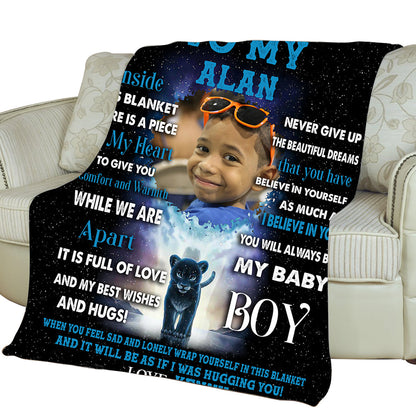 I Pray That You Are Safe And Happy - Personalized Photo Blanket - Gift For Son preview_1e51b4b0-51e4-450e-bc0b-426b723d70f8.jpg