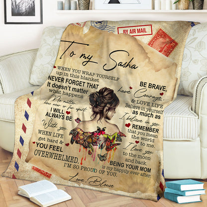 Air Mail I Believe In You - Personalized Blanket - Gift For Daughter preview_376b73dc-2bb1-43d4-9ab3-b1fce4e8c238.jpg