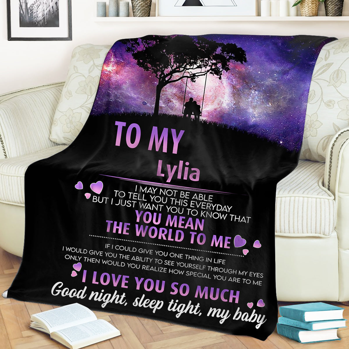 Good Night Sleep Tight My Baby - Personalized Blanket - Gift For Girlfriend preview_9095a115-44b4-473d-a8d9-27e7ffe9144a.jpg