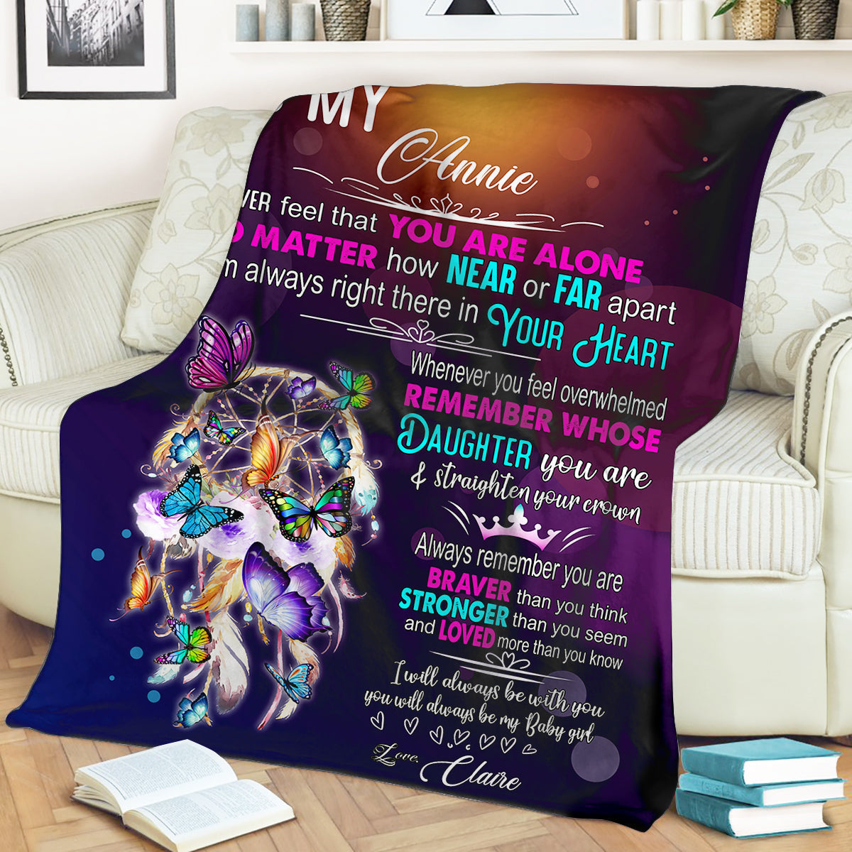 Braver Than You Think - Personalized Blanket - Gift For Daughter preview_b0239ca5-6c69-4996-86db-a6837ab99379.jpg