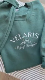 Velaris Embroidered Sweatshirt, ACOTAR crewneck, Velaris City of Starlight sweatshirt, Embroidered Velaris Sweatshirt, bookish sweatshirt