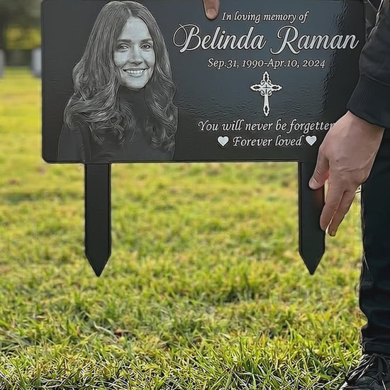 Custom Photo Grave Marker, Temporary Grave Marker With Photo, Outdoor Memorial Plaque, Sympathy Plaque, Remembrance Plaque dee0dc83-b0a7-498a-99a4-92aefb67e4f5-PSL1748505282309973.mp4