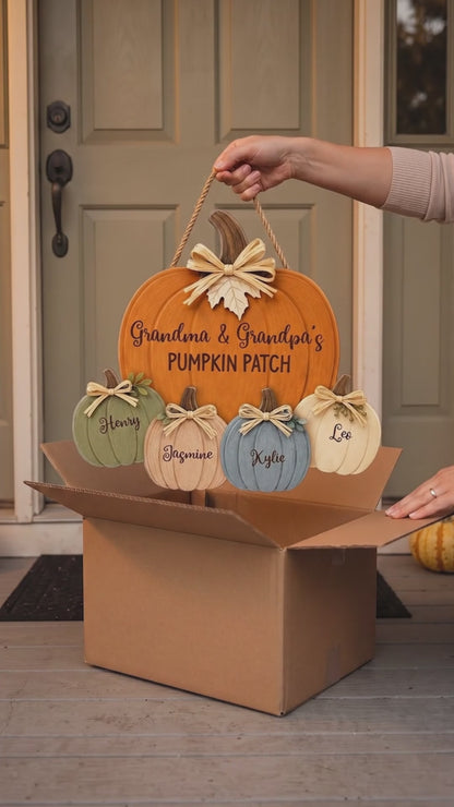 Grandma Grandpa's Pumpkin Wooden Sign - Personalized Door Hanger 769b814b-0c39-4df7-be10-f107b586b131-PSL1786692746133166.mp4