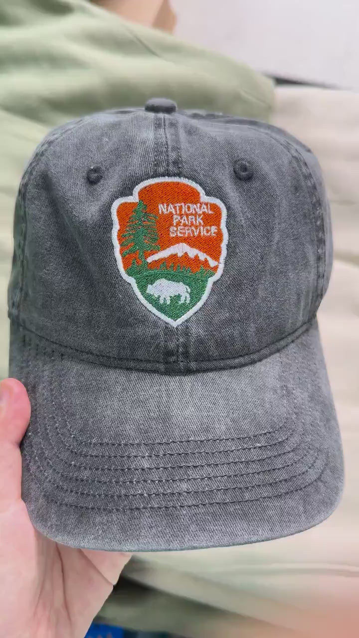 National Park Embroidered Cap   Washed Cap Park   Travelbaseball Hat  Nature Hat   Camping Hat   Road Trip Hat   Mountain Hat Hiking
