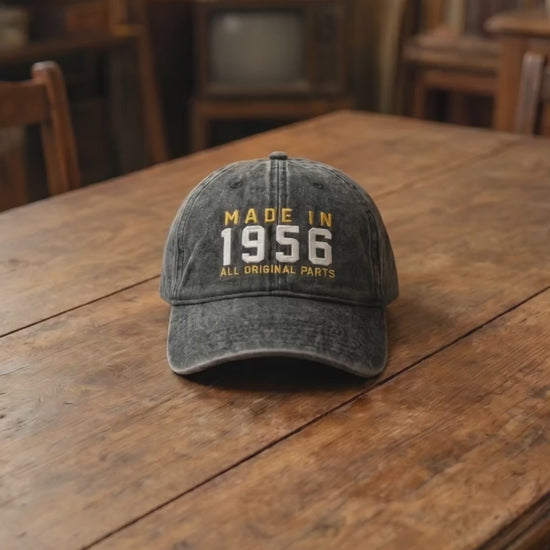 70th Birthday Gift, Vintage Embroidered Hat for 70th Birthday, Born In 1956 Cap 29b2d034-ec90-4d10-a70e-bce098aaa1ba-PSL1724642421664672-Video-2-converted.mp4