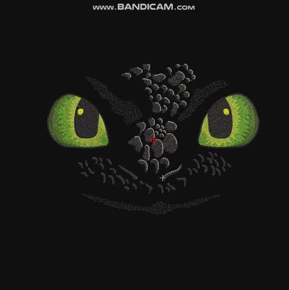 Dragon Eyes In The Dark Embroidery Sweatshirt Night Fury Embroidery Shirt Cute Toothless Shirt How To Train Your Dragon Shirt