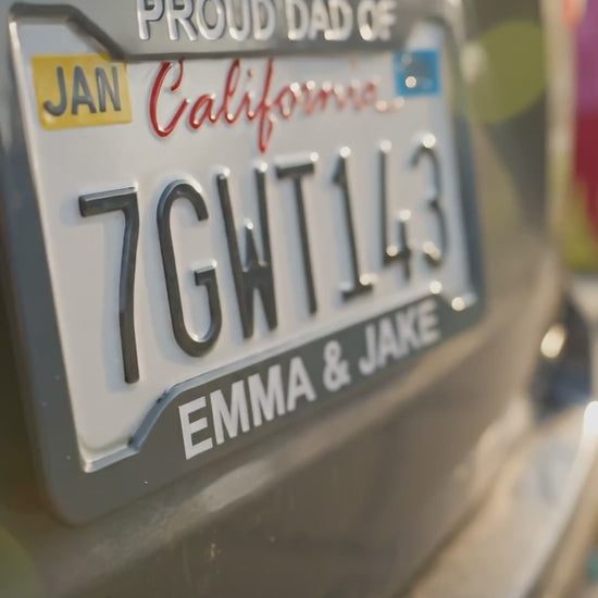 Personalized Heavy Duty License Plate Frame | Laser Engraved, No Decals Here! Custom Aluminum Car Tag Covers 7cd46cbc-9b4d-4b5d-a5dc-b121a573be2b-PSL1730428882069623-Video2-converted.mp4