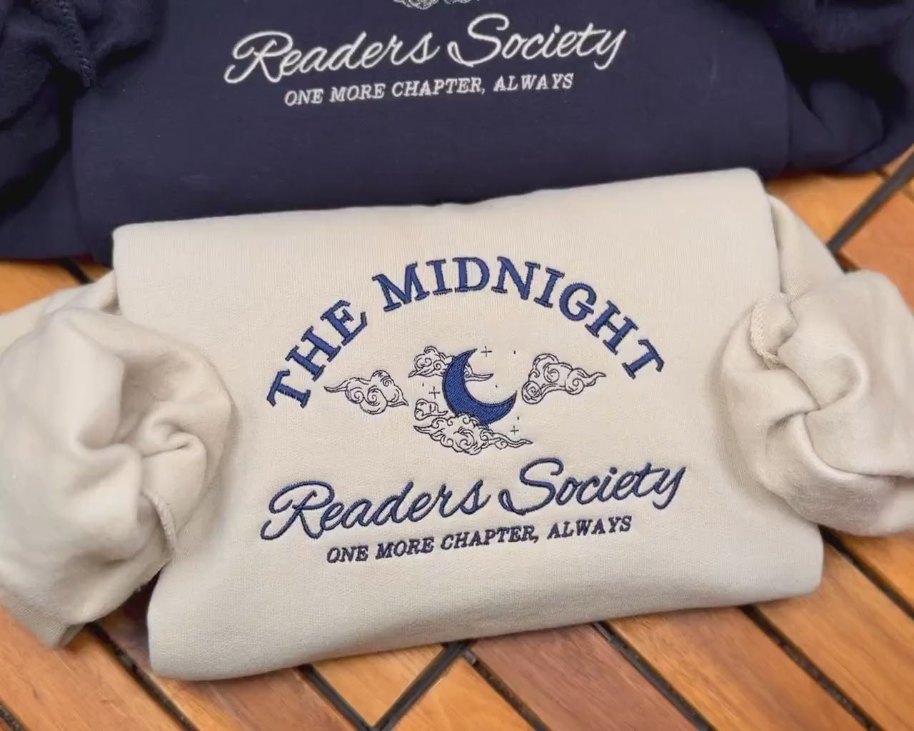 Embroidered Late Night Readers Club Sweatshirt: Cozy Book Lover Gift