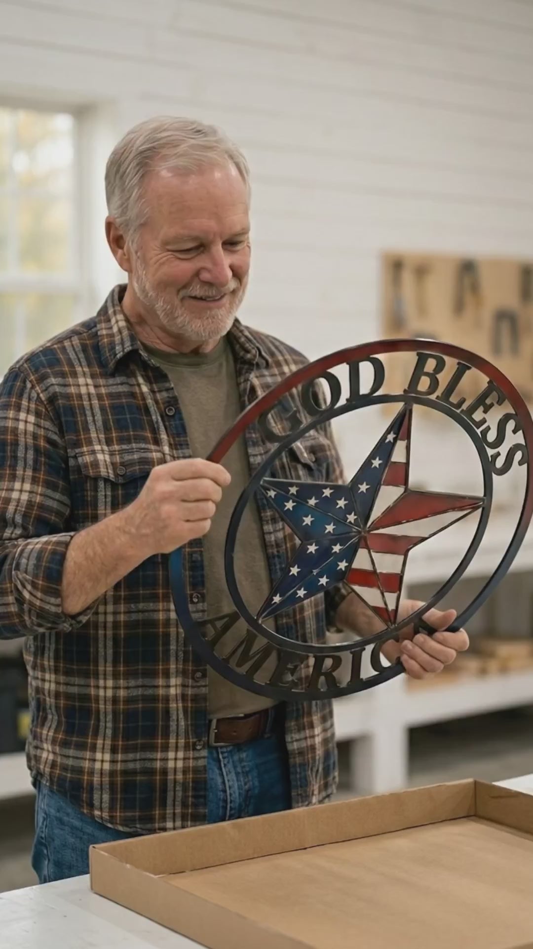 God Bless America Metal Wall Art Patriotic Star Wall Decor American Flag Metal Sign Usa Porch Decor Veterans Day Gift 6330b02f-8553-41c0-aa54-7b2c0a8ec5dc-CRL1781599390244578-converted.mp4