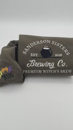 Embroidered Halloween embroidery sweatshirt/Spooky, sleeve hocus pocus, ghost, Y2K Style Embroidered Crewneck| Sanderson sisters brewing co