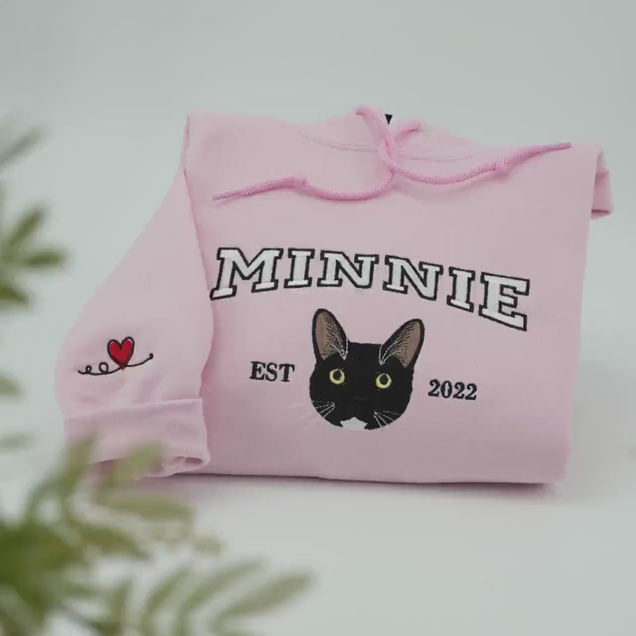Custom Embroidered Pet Sweatshirt, Cat Mom Sweatshirt, Personalized Dog Dad Gift, Halloween Gift For Pet Lover