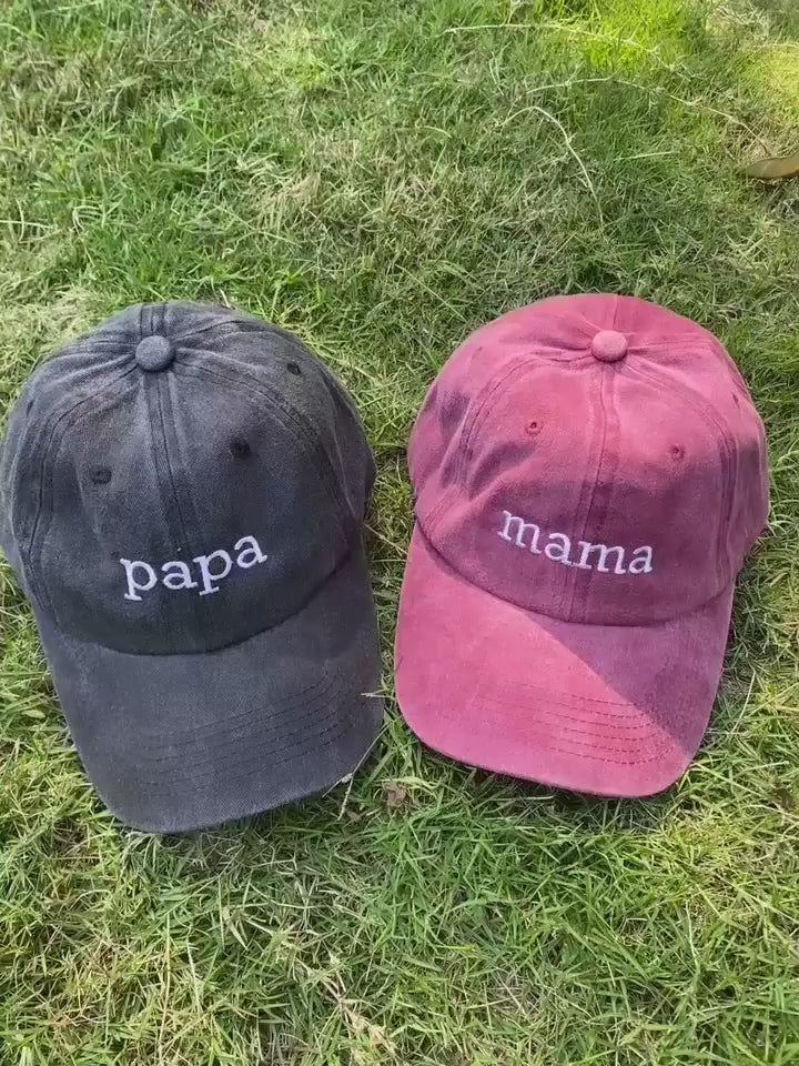 Custom Embroidered Family Matching Cap, Mum Dad Hats, Custom Dad Caps, Daddy Mini Hat, Big Bro Hat, Personalised Pregnancy Announcement Gift
