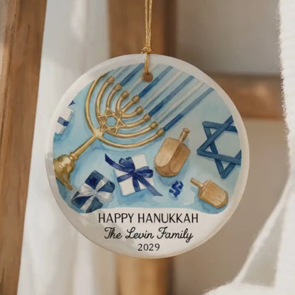 Custom Hanukkah Ornament Personalized Hanukkah Christmas Gift Jewish Holiday Ornament Hanukkah Tree Decor Festival of Lights Keepsake e4a1460a-b7e7-4cf5-bb79-1bf7c4e18201-ll.mp4
