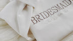 Embroidered Bridesmaid Sweatshirt, Maid of Honor Gifts, Bridal Party Gifts, Bachelorette Party Sweatshirt, Embroidered Sleeve