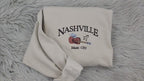 Nashville Embroidered Crewneck - Music City Sweatshirt - Nashville Tennessee - County Music Crewneck - T-shirt - Sweatshirt - Hoodie