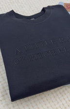 A Little Ray of Pitch Black Embroidered Sweatshirt & Hoodie | Dark Humor Crewneck | Funny Sarcastic Unisex Halloween Mental Health Tee Gift