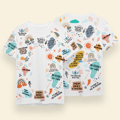 Mom Daily Affirmations - Personalized 3D All Over Print Shirt - Gift For Mom, Mother's Day previewtshirt_9ceac020-2a30-442a-99a4-1cc6034f31b7.jpg