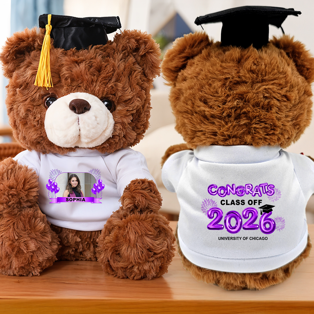 Custom Class Of 2026 Personalized Graduation Teddy Bear