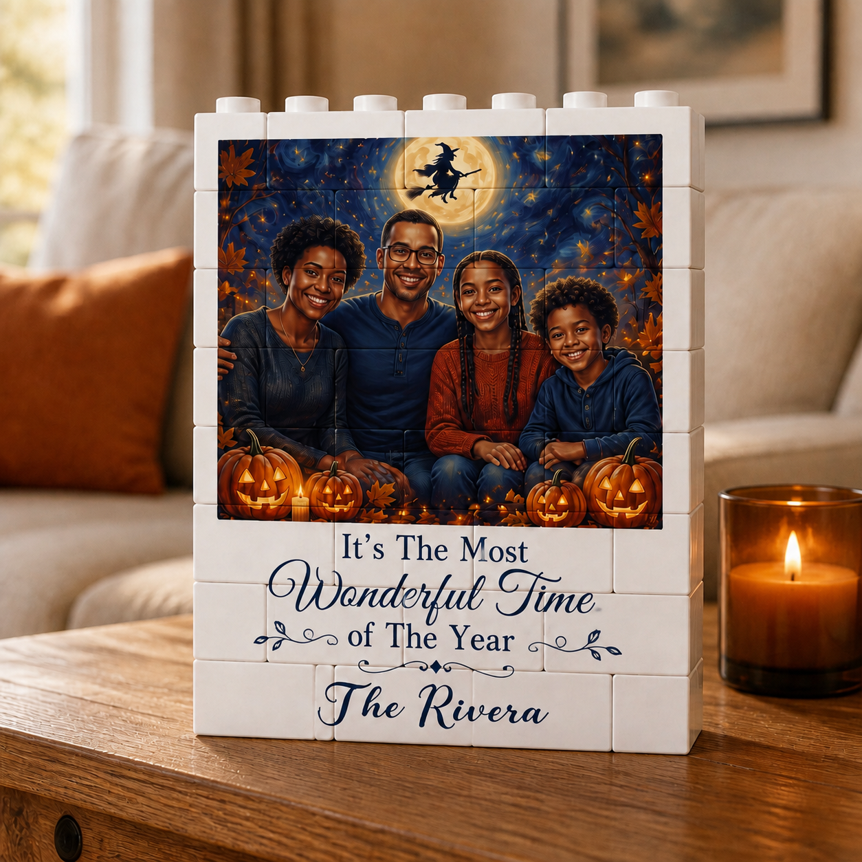 This Is Us – Personalized Photo Personalized Photo Building Blocks Puzzles – Halloween Gift For Family