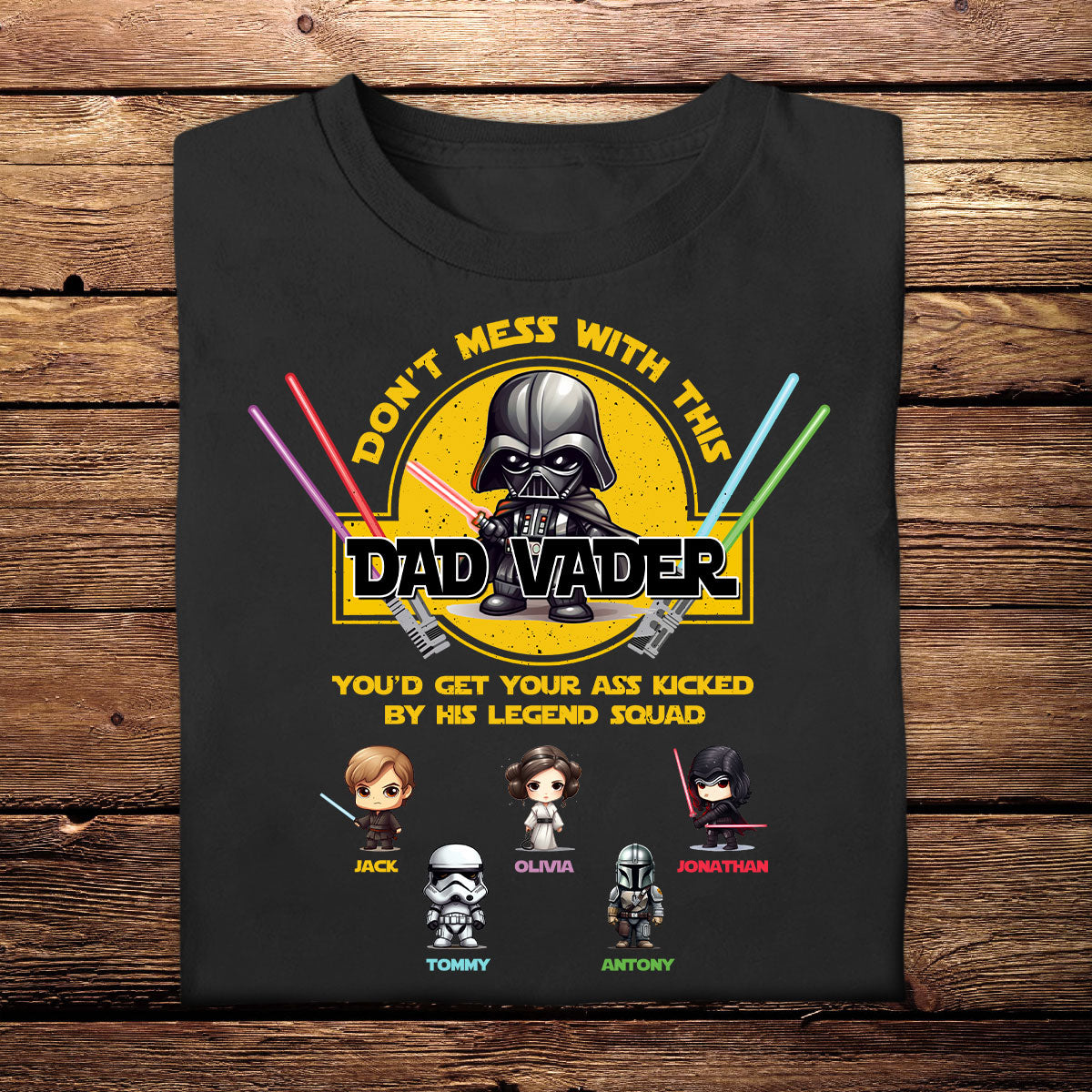 Personalized Father's Day Apparel - You'd Get Your Ass Kicked - Family Custom Photo Apparel for Father's Day Birthday Anniversary shirt-2d---1-M_U-9--DAD-VADER.jpg