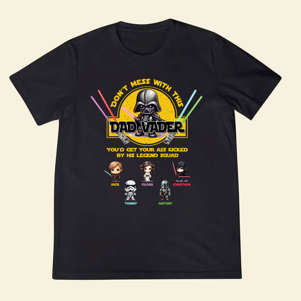 Personalized Father's Day Apparel - You'd Get Your Ass Kicked - Family Custom Photo Apparel for Father's Day Birthday Anniversary shirt-2d---2-M_U-9--DAD-VADER.jpg