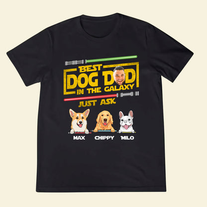 Personalized T-Shirt - Best Dog Dad In The Galaxy - Funny Custom Photo Apparel for Father's Day Birthday Anniversary shirt-2d---2-shirt-BEST-DOG-DAD.jpg