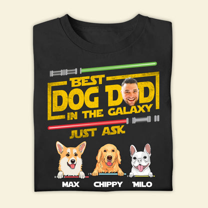 Personalized T-Shirt - Best Dog Dad In The Galaxy - Funny Custom Photo Apparel for Father's Day Birthday Anniversary shirt-2d---4-shirt-BEST-DOG-DAD.jpg